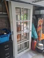 Massief houten binnendeuren, wit gelakt met geslepen glas., Ophalen, Gebruikt, 80 tot 100 cm, Binnendeur