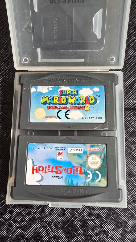 Super Mario World 2 & Lilo & Stitch GBA Cartridges, Spelcomputers en Games, Games | Nintendo Game Boy, Gebruikt, Platform, 1 speler