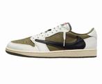 Jordan 1 Retro Low OG SP Travis Scott Medium Olive, Kleding | Dames, Schoenen, Ophalen of Verzenden, Zo goed als nieuw, Groen