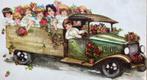 HANNES PETERSEN - vrachtwagen vol jonge meisjes - bloemen, Verzenden, 1920 tot 1940, Ongelopen, Kinderen