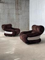 Vintage italiaans design fautueils 1970 space age ribstof, Ophalen, Gebruikt, Aalsmeer, Vintage