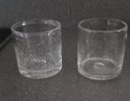 2 DutZ waxinelichthouders transparant met bubbels, Ophalen of Verzenden, Nieuw, Overige materialen, Minder dan 25 cm