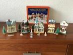 Kerstdorp met verlichting 11 delig + 3 extra’s, 10 lampjes, Diversen, Kerst, Ophalen of Verzenden, Zo goed als nieuw