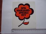 sticker OPEL 1977 bloem flowerpower kadett rekord commodore, Verzamelen, Stickers, Verzenden