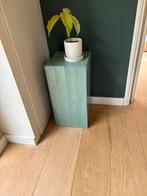 Bijzettafel betegeld gebakken tegel zelliges zeegroen, Huis en Inrichting, Tafels | Bijzettafels, Ophalen, Rechthoekig, Overige materialen