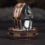 Trouwringen wolfraam met rood Opaal en zilver kleur - Ryann, Overige materialen, My Name Is Nobody, Overige kleuren, Nieuw