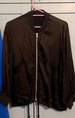 Nieuw zwart bomber jasje zijde glans mt 42, Verzenden, Nieuw, Maat 42/44 (L), Zwart