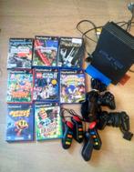 PlayStation 2 met 7 spellen, Ophalen, Zo goed als nieuw, Zwart, Met 2 controllers