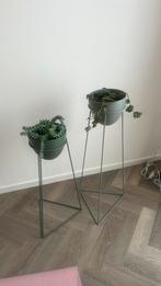 Bijzondere vintage planten standaard met pot., Huis en Inrichting, Woonaccessoires | Zuilen en Pilaren, Ophalen, Zo goed als nieuw