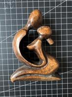 Houten Beeldje - Kussend Stel - Abstracte Kunst, Antiek en Kunst, Ophalen of Verzenden