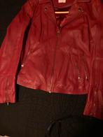 Mooie rode soepele lerendamesjas maat 42, Ophalen of Verzenden, Zo goed als nieuw, Maat 42/44 (L), Rood