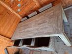 Cancun tuintafel met 6 Aruba dining tuinstoelen, Ophalen, Rotan, 6 zitplaatsen, Zo goed als nieuw