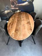 Leuke ovale tafel., Huis en Inrichting, 50 tot 100 cm, 150 tot 200 cm, Metaal, Zo goed als nieuw