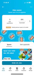 AH uitjes zegels (3 volle spaarkaarten), Verzamelen, Supermarktacties, Albert Heijn, Ophalen