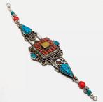 Prachtige Tibetaans zilveren armband met Turkoois., Ophalen of Verzenden