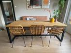 3 x rotan eetkamerstoelen, Ophalen of Verzenden, Zo goed als nieuw, Bruin