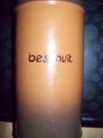 Beschuit blik jr 70  bruin/oranje Brabantia, Ophalen of Verzenden, Gebruikt, Beschuit, Overige merken
