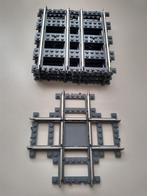 Lego trein 9 volt rails metalen strip 8R+kruis iprst, Ophalen of Verzenden, Gebruikt, Complete set, Lego