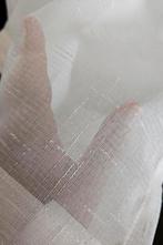 Mooie nieuw ongebruikt vitrage, 250x176cm, Wit, Ophalen of Verzenden, Zo goed als nieuw, 200 cm of meer