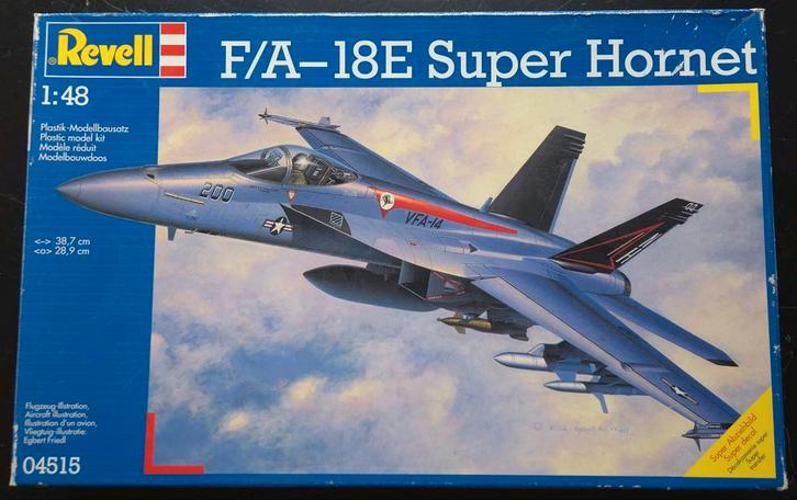 Revell F/A-18E Super Hornet 1:48, Hobby en Vrije tijd, Modelbouw | Vliegtuigen en Helikopters, Zo goed als nieuw, Vliegtuig, 1:72 tot 1:144