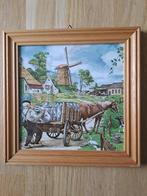 Vintage tegel Mosa in lijst, Antiek en Kunst, Antiek | Wandborden en Tegels, Ophalen of Verzenden