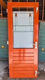 Buitendeur met glas, Ophalen, Gebruikt, 80 tot 100 cm, 200 tot 215 cm