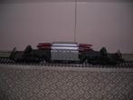 Märklin transformatorwagon met dieplader, Wisselstroom, Gebruikt, Wagon, Ophalen of Verzenden