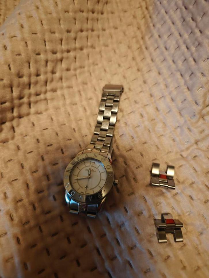 Pandora dames horloge, 38 mm., Sieraden, Tassen en Uiterlijk, Horloges | Dames, Gebruikt, Polshorloge, Overige merken, Staal, Staal