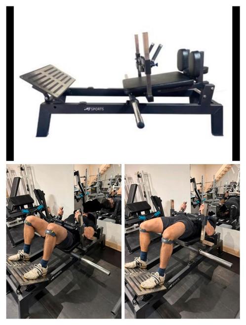 Hip thrust machine glute builder apparaat plate loaded, Sport en Fitness, Fitnessapparatuur, Zo goed als nieuw, Loopband, Benen