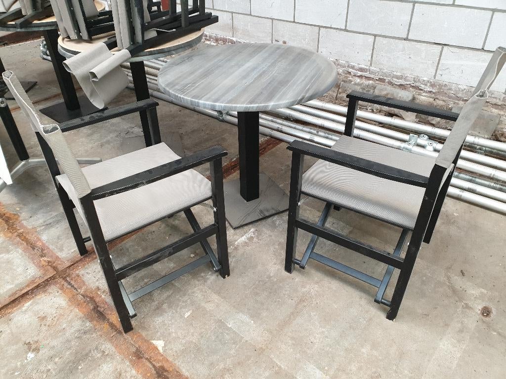 Regisseursstoel gebruikt en tafel, Huis en Inrichting, Stoelen, Gebruikt, Eén, Ophalen