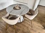 Richmond 2x eetkamerstoelen Gwen Velvet Khaki, Ophalen, Twee, Overige kleuren, Stof