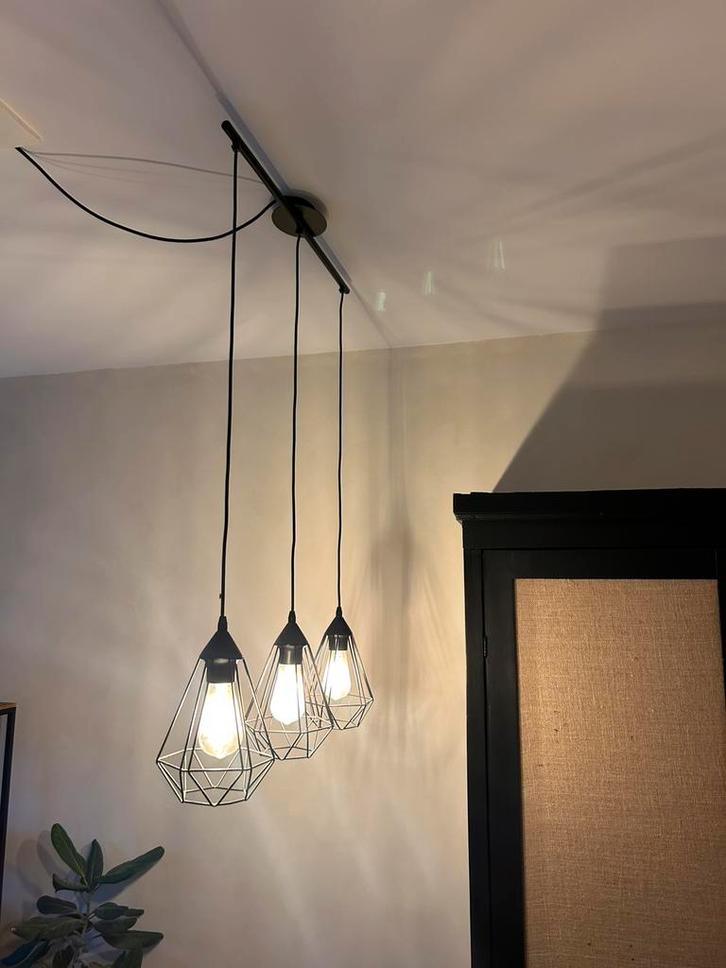 3x lamps in 1 (EGLO hanging lamps), Huis en Inrichting, Lampen | Hanglampen, Zo goed als nieuw, 75 cm of meer, Metaal, Ophalen