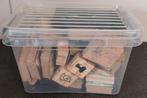Box met 42 stempels / inktpads oa Flinstones, Verzamelen, Ophalen of Verzenden, Gebruikt