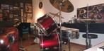 Peace drumstel met Tama dubbelpedaal Remo vellen Paiste 302, Ophalen, Gebruikt, Tama