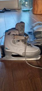 Nijdam kunstschaatsen, softboot, dames mt 38 wit, Ophalen, Gebruikt, Kunstschaatsen, Nijdam