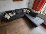 270cmx225cm Antraciet Hoekbank met Sierkussens, Huis en Inrichting, Banken | Bankstellen, Ophalen, 250 tot 300 cm, Hoekbank, Zo goed als nieuw