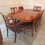 Klassieke Eethoek Kersenhout.Tafel met 6 stoelen, Huis en Inrichting, Complete eetkamers, Ophalen, Gebruikt, Klassiek, 4 tot 6 stoelen