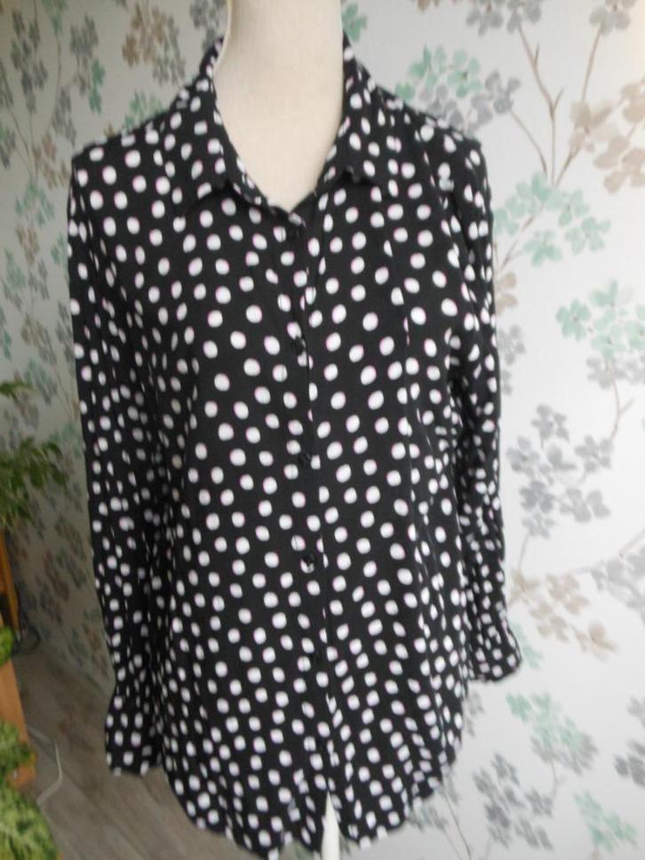 Hema blouse maat L, Kleding | Dames, Blouses en Tunieken, Zo goed als nieuw, Maat 42/44 (L), Zwart, Ophalen of Verzenden