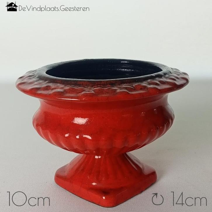 West Germany bloempotje, Tuin en Terras, Bloempotten, Zo goed als nieuw, Aardewerk, Binnen, Balkon, Minder dan 40 cm, Minder dan 25 cm