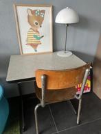 Vintage kinderbureau en -stoel, Kinderen en Baby's, Kinderkamer | Tafels en Stoelen, Ophalen, Gebruikt, Tafel(s) en Stoel(en)
