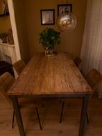 Houten tafel, Ophalen, 100 tot 150 cm, Zo goed als nieuw, Vijf personen of meer