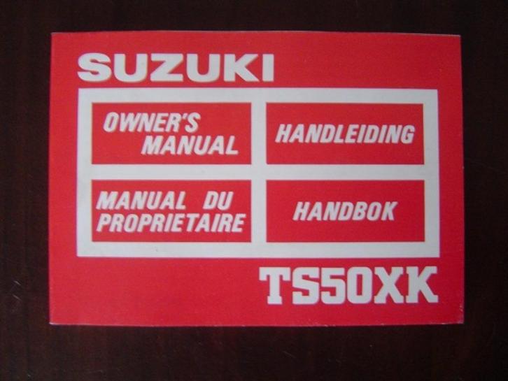 Suzuki TS50XK 1986 bromfiets handleiding TS50 owner's manual, Fietsen en Brommers, Handleidingen en Instructieboekjes, Gebruikt