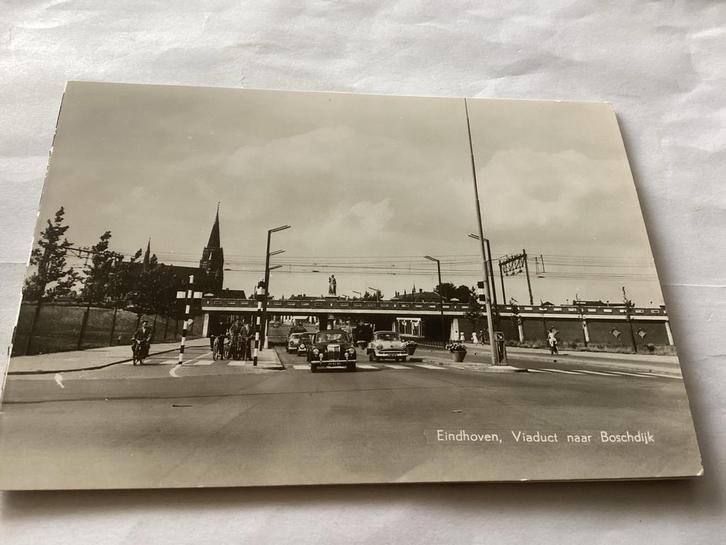 Oude ansichtkaart Eindhoven - Viaduct Boschdijk Philips, Verzamelen, Ansichtkaarten | Nederland, Gelopen, Noord-Brabant, 1940 tot 1960