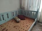 Handgemaakt bed, super stevig,  122m. bij 220m., Ophalen, Gebruikt, Overige kleuren, Twijfelaar