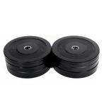 Bumper plates 100KG Set Full Black - Halterschijven Plates, Halterschijven, Benen, PH Fitness, Nieuw