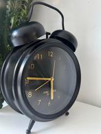 Zwarte Analoge Tafelklok, Ophalen of Verzenden, Zo goed als nieuw, Analoog, Wekker of Tafelklok