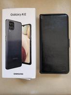 Zgan Samsung Galaxy A12 dualsim, 128gb zwart leer hoesje, Android OS, Galaxy A, Zonder abonnement, Ophalen of Verzenden