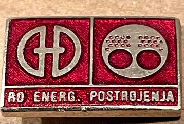 Speldje met de tekst "RO ENERG. POSTROJENJA" beschikbaar voor biedingen