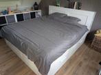 BRIMNES ikea bed 180x200 incl hoofdeinde & lattenbodem, Ophalen, Wit, Tweepersoons, 180 cm