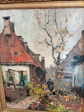vintage schilderij zeer oud van ene  ?  geen idee beschikbaar voor biedingen